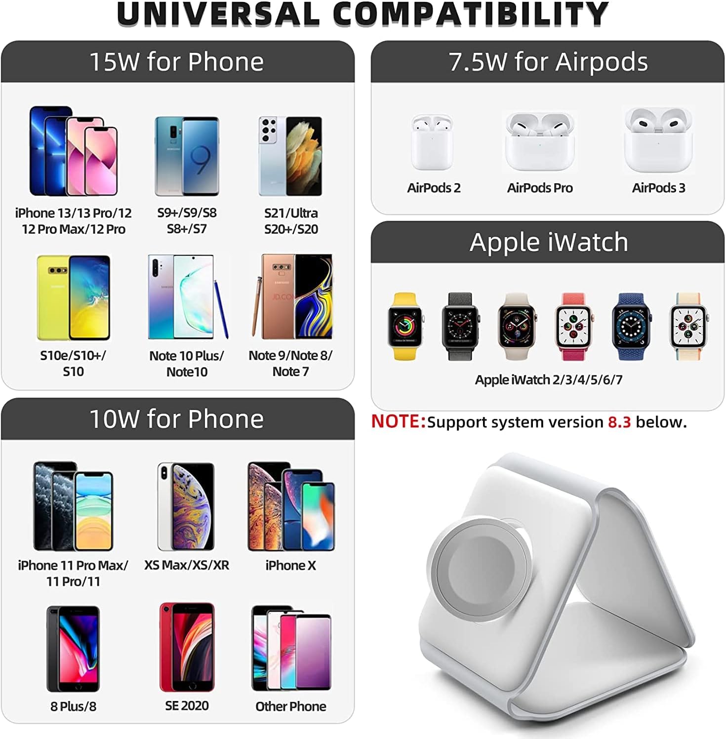 3 in 1 Foldable Magnetic Wireless Charging Station