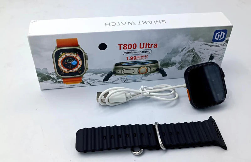 T800 Ultra Smartwatch – 1.99" HD Display | Bluetooth Calls, Heart Rate & Sleep Monitor | iOS & Android